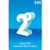 2degrees Mobile $80 NZD Prepay Digital Top Up Vouchers (Email Delivery)