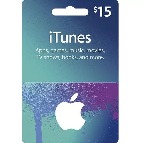 Apple iTunes $15 USD Digital Gift Card (Email Delivery) 1 Apple iTunes $15 USD Digital Gift Card (Email Delivery)
