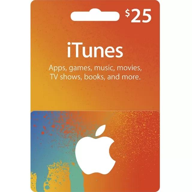 Apple iTunes $25 USD Digital Gift Card (Email Delivery) 1 Apple iTunes $25 USD Digital Gift Card (Email Delivery)