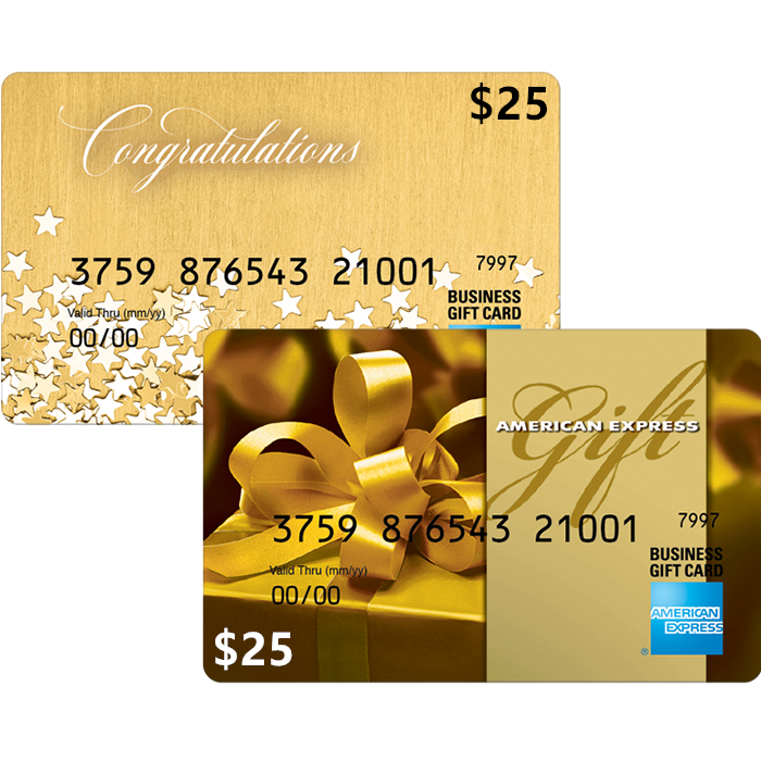 American Express $25 USD Digital Prepaid Gift Cards (Email Delivery) 1 American Express $25 USD Digital Prepaid Gift Cards (Email Delivery)