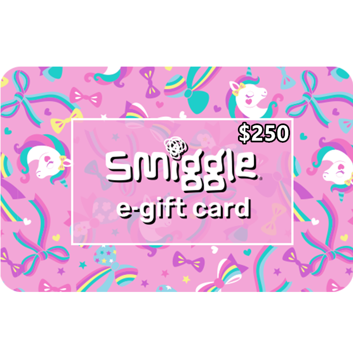 Smiggle $250 NZD Digital Gift Cards (Email Delivery) 2 Smiggle Gift Cards 250 NZD Digital Gift Cards Email Delivery 2