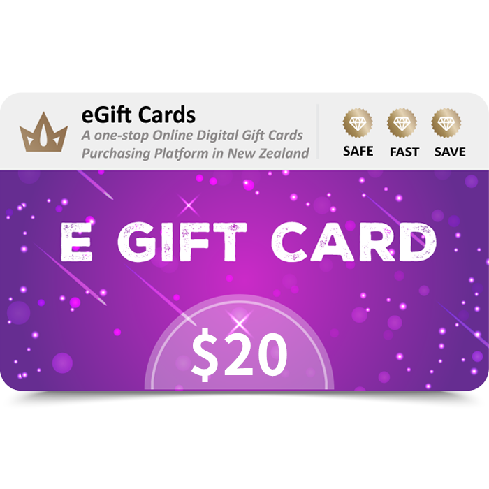 eGift Cards $20 NZD E Gift Card (Email Delivery) 2 eGift Cards 20 NZD E Gift Card Email Delivery 3