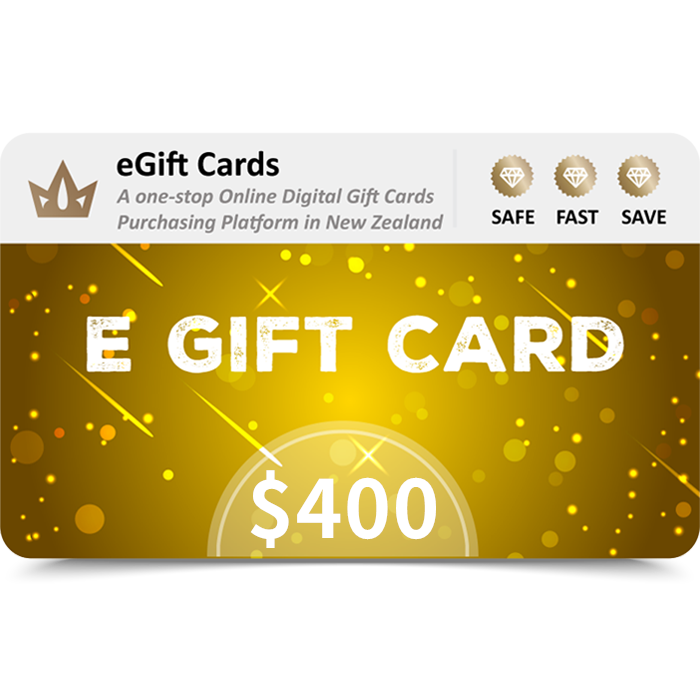 eGift Cards $400 NZD E Gift Card (Email Delivery) 3 eGift Cards 400 NZD E Gift Card Email Delivery 2