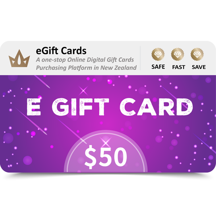 eGift Cards $50 NZD E Gift Card (Email Delivery) 2 eGift Cards 50 NZD E Gift Card Email Delivery 3