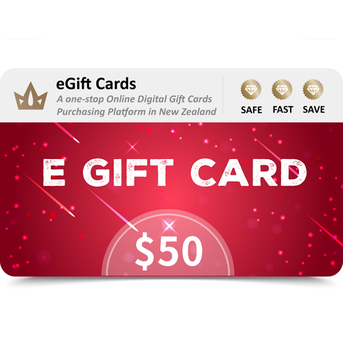eGift Cards $50 NZD E Gift Card (Email Delivery) 4 eGift Cards 50 NZD E Gift Card Email Delivery 4