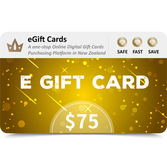 eGift Cards $75 NZD E Gift Card (Email Delivery) 2 eGift Cards 75 NZD E Gift Card Email Delivery 2