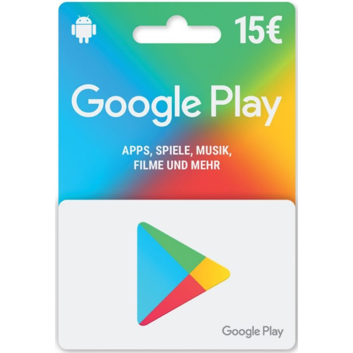 Google Play €15 EUR (EU) Digital Gift Card (Email Delivery) 1 Google Play €15 EUR (EU) Digital Gift Card (Email Delivery)