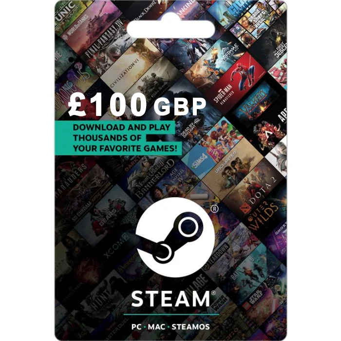 Steam £100 GBP (UK) Digital Gift Card (Email Delivery) 2 Steam 100 GBP UK Digital Gift Card Email Delivery 2