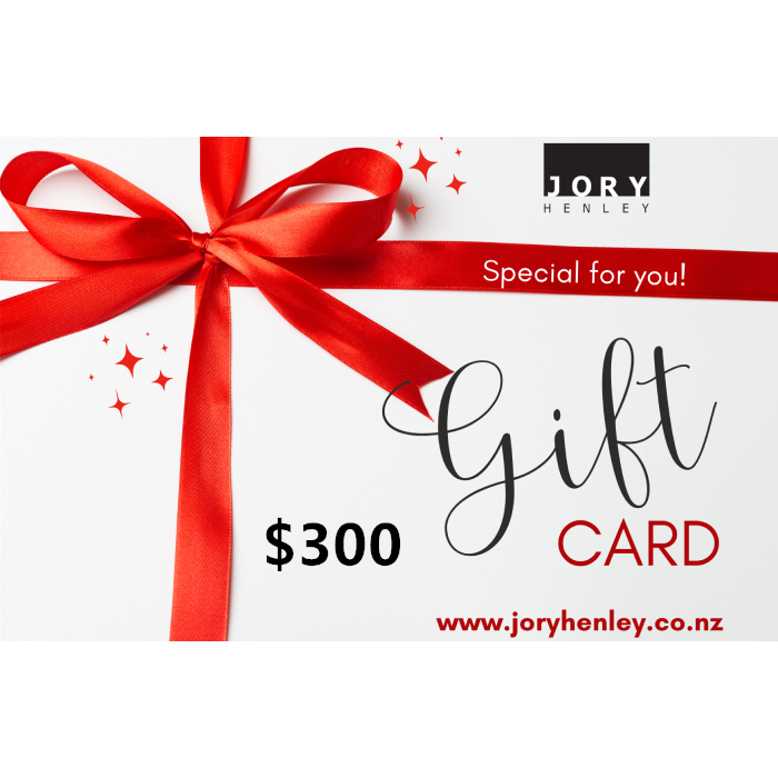 Jory Henley Gift Card $300 NZD Digital Gift Cards (Email Delivery) 1 Jory Henley Gift Card $300 NZD Digital Gift Cards (Email Delivery)