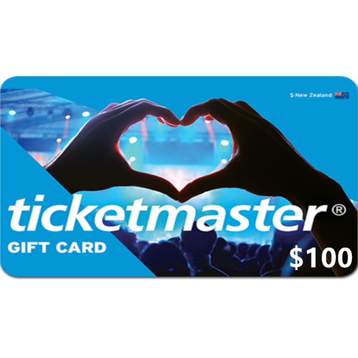 Ticketmaster Gift Card $100 NZD Digital Gift Cards (Email Delivery) 1 Ticketmaster Gift Card $100 NZD Digital Gift Cards (Email Delivery)