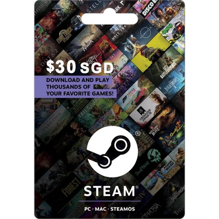 Steam $30 SGD (SG) Digital Gift Card (Email Delivery) 1 Steam $30 SGD (SG) Digital Gift Card (Email Delivery)