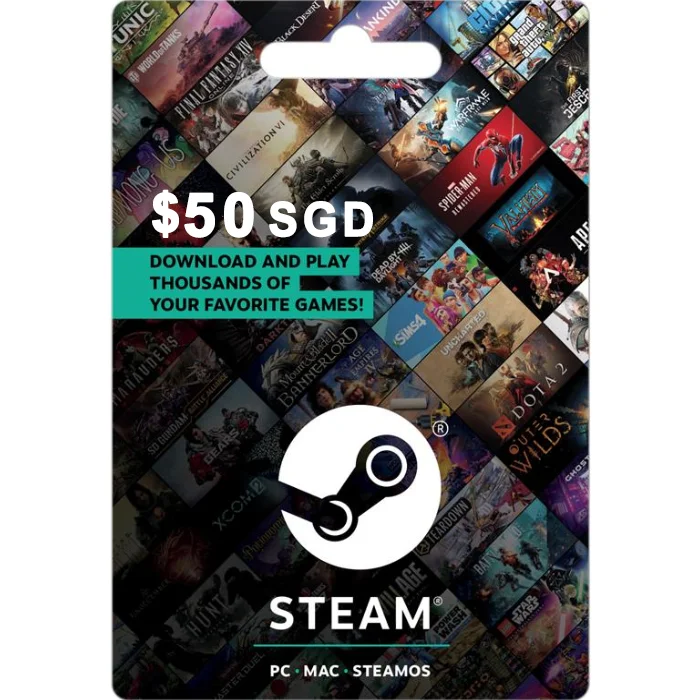 Steam $50 SGD (SG) Digital Gift Card (Email Delivery) 2 Steam 50 SGD SG Digital Gift Card Email Delivery 2