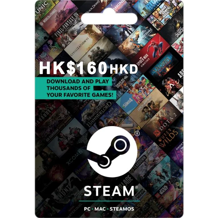 Steam HK$160 HKD Digital Gift Card (Email Delivery) 2 Steam HK160 HKD Digital Gift Card Email Delivery 2